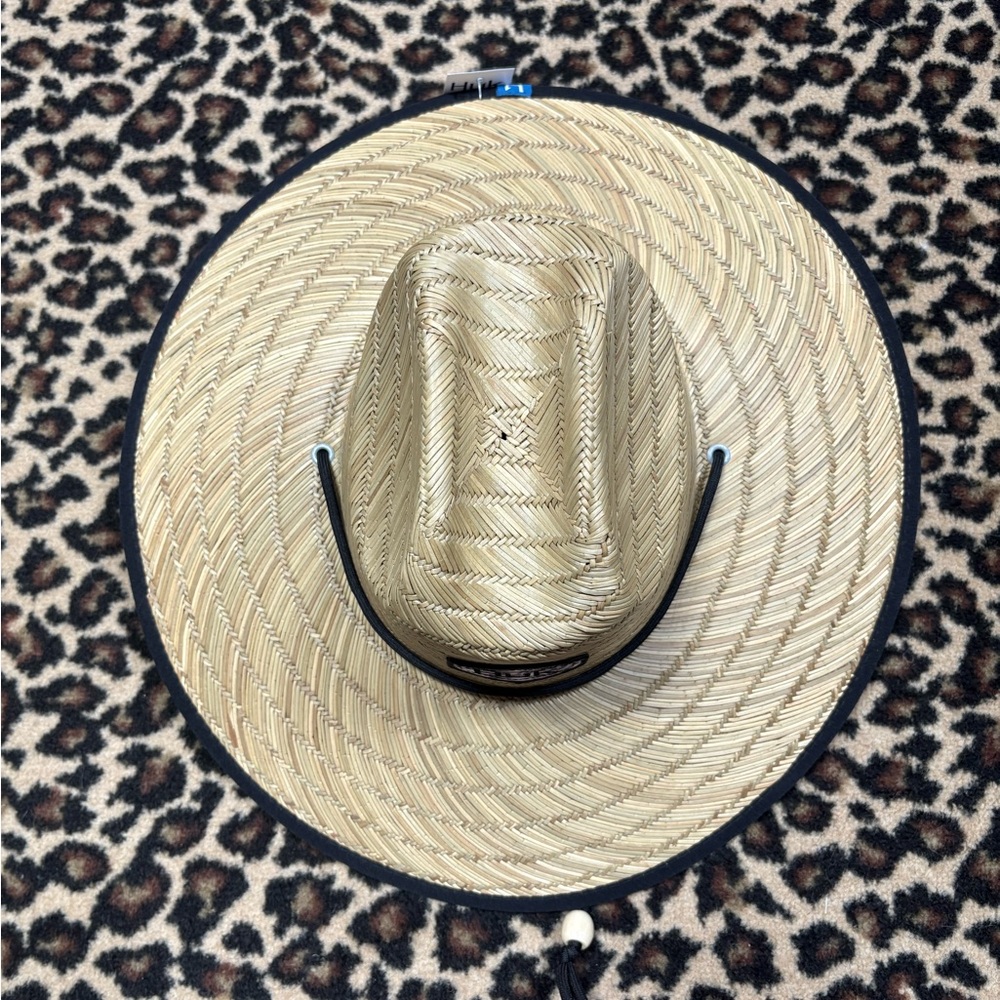 NWT HUK FISHING Tall Leaves Straw Hat - Picture 2 of 5